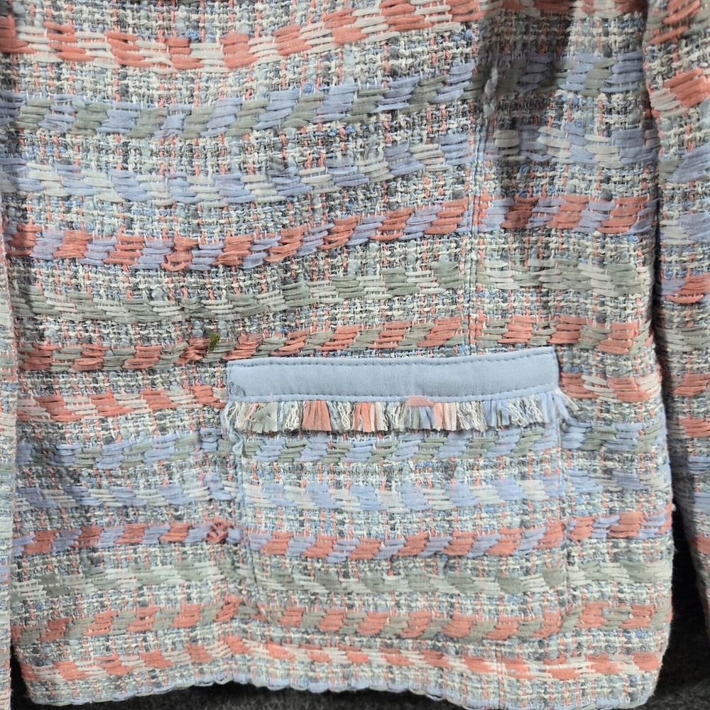 BASLER Size 40 Tweed‎ Button Designer Blazer Jacket Multicolor - Picture 3 of 12